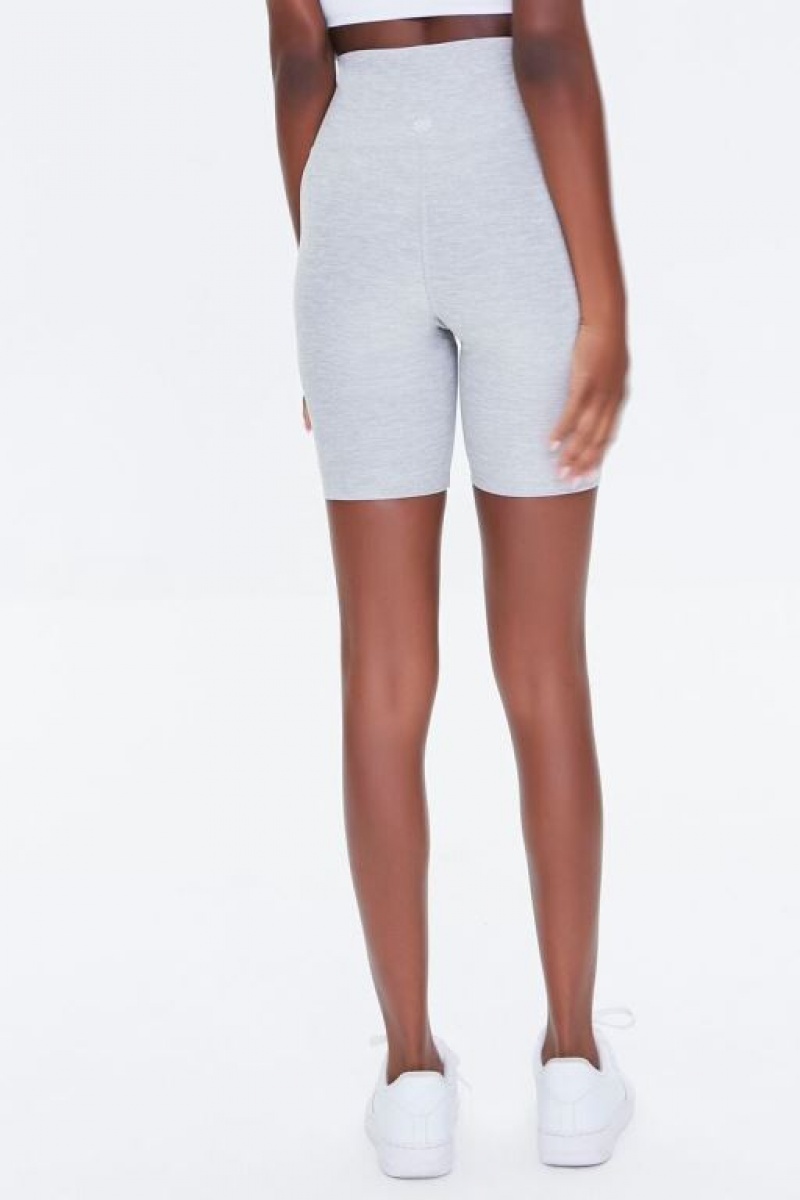 Leggins Forever 21 Active Heathered Bike Mujer Gris | kKkN85KucdV