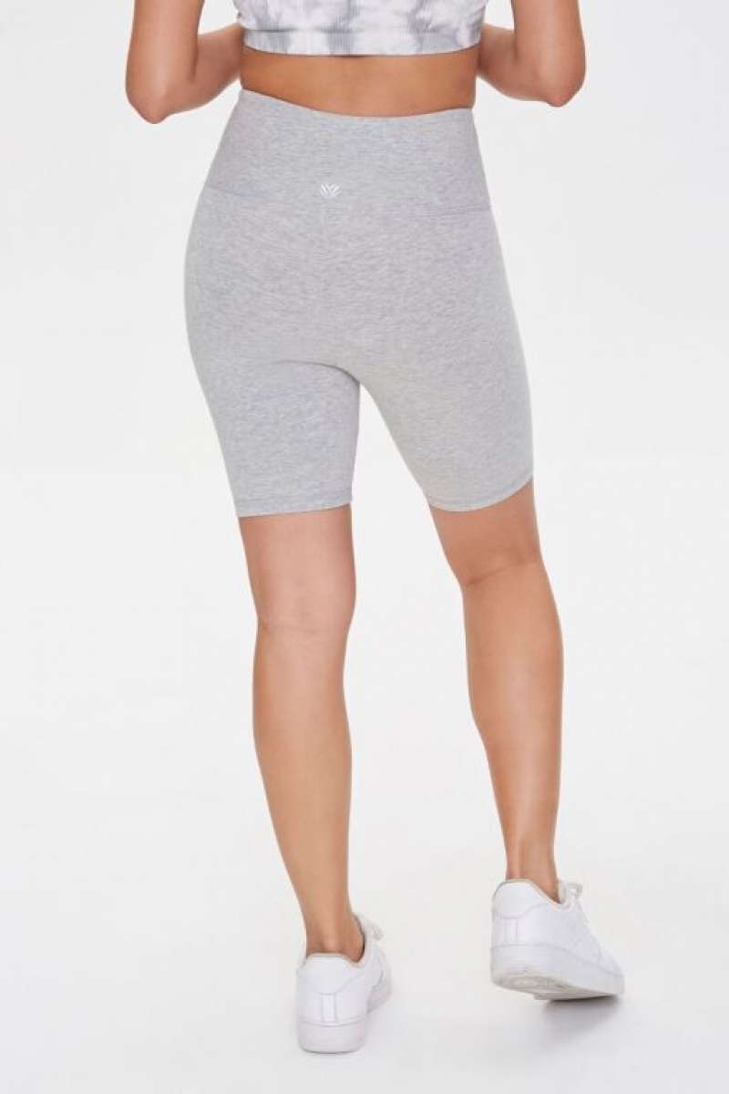 Leggins Forever 21 Active Heathered Biker Mujer Gris | O2c75v0b4f2