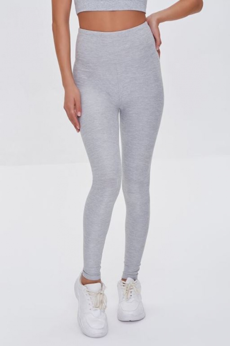 Leggins Forever 21 Active Heathered Mujer Gris | lEvGsDe7xIo