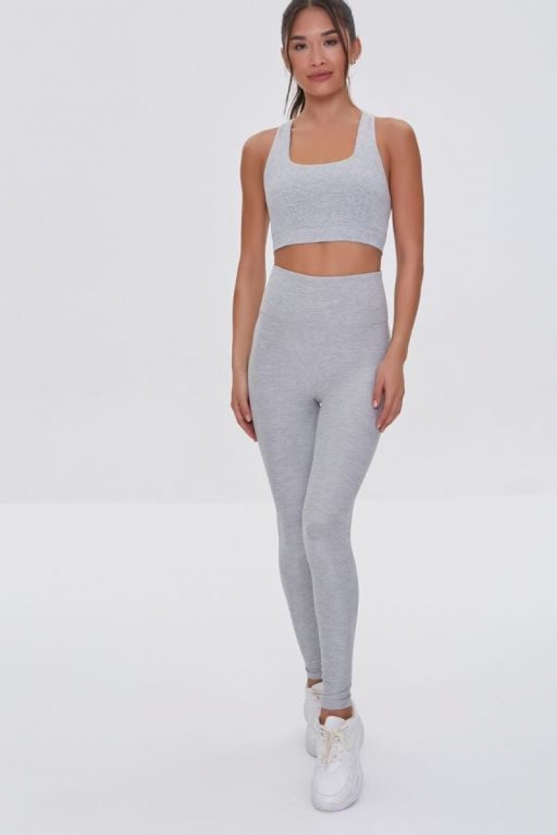 Leggins Forever 21 Active Heathered Mujer Gris | lEvGsDe7xIo