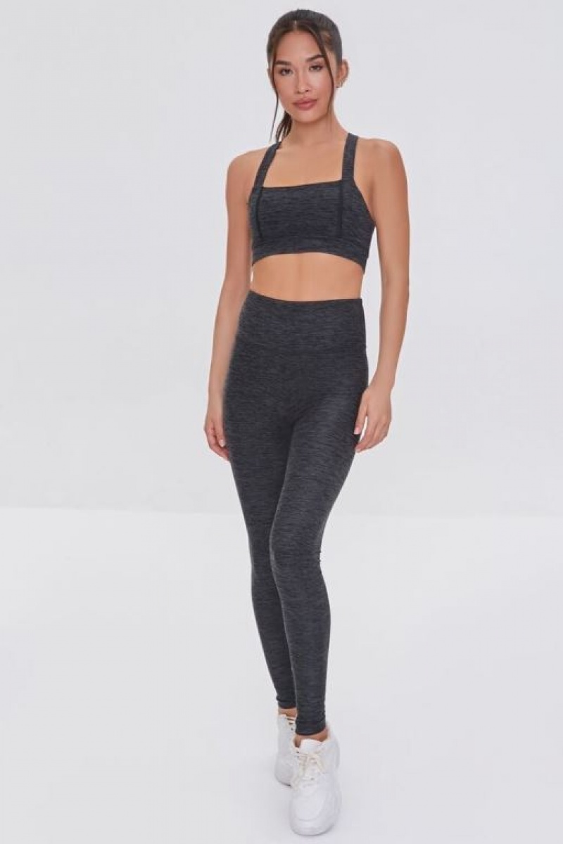 Leggins Forever 21 Active Heathered Mujer Negras | HHdoliCgYNj