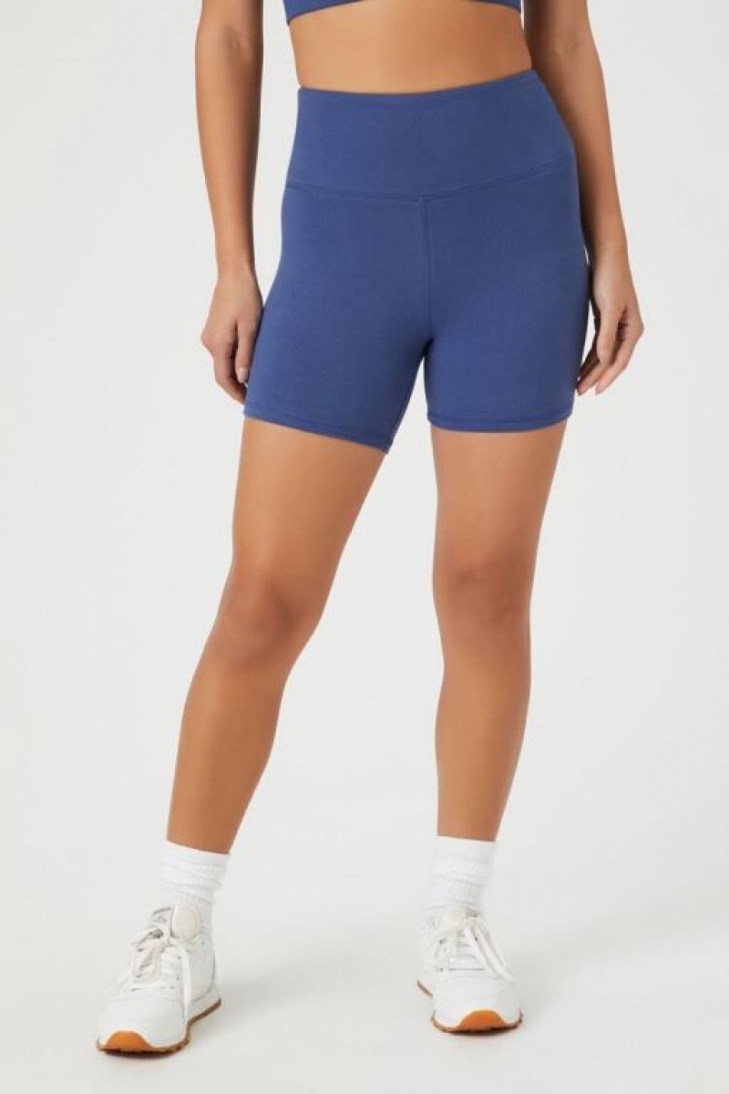 Leggins Forever 21 Active High Rise Biker Mujer Azul Marino | AExW2F0m3uh