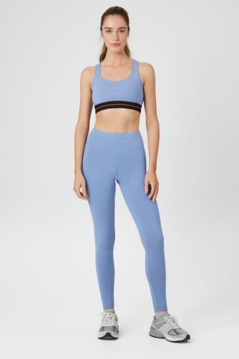 Leggins Forever 21 Active High Rise Mujer Dress Blues | Fnyc2GctBZP