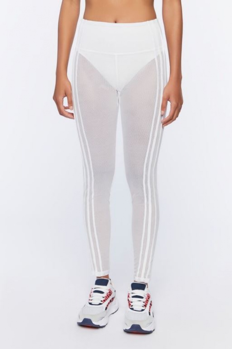 Leggins Forever 21 Active Mesh Mujer Blancas | Hg1QSk6eBaQ