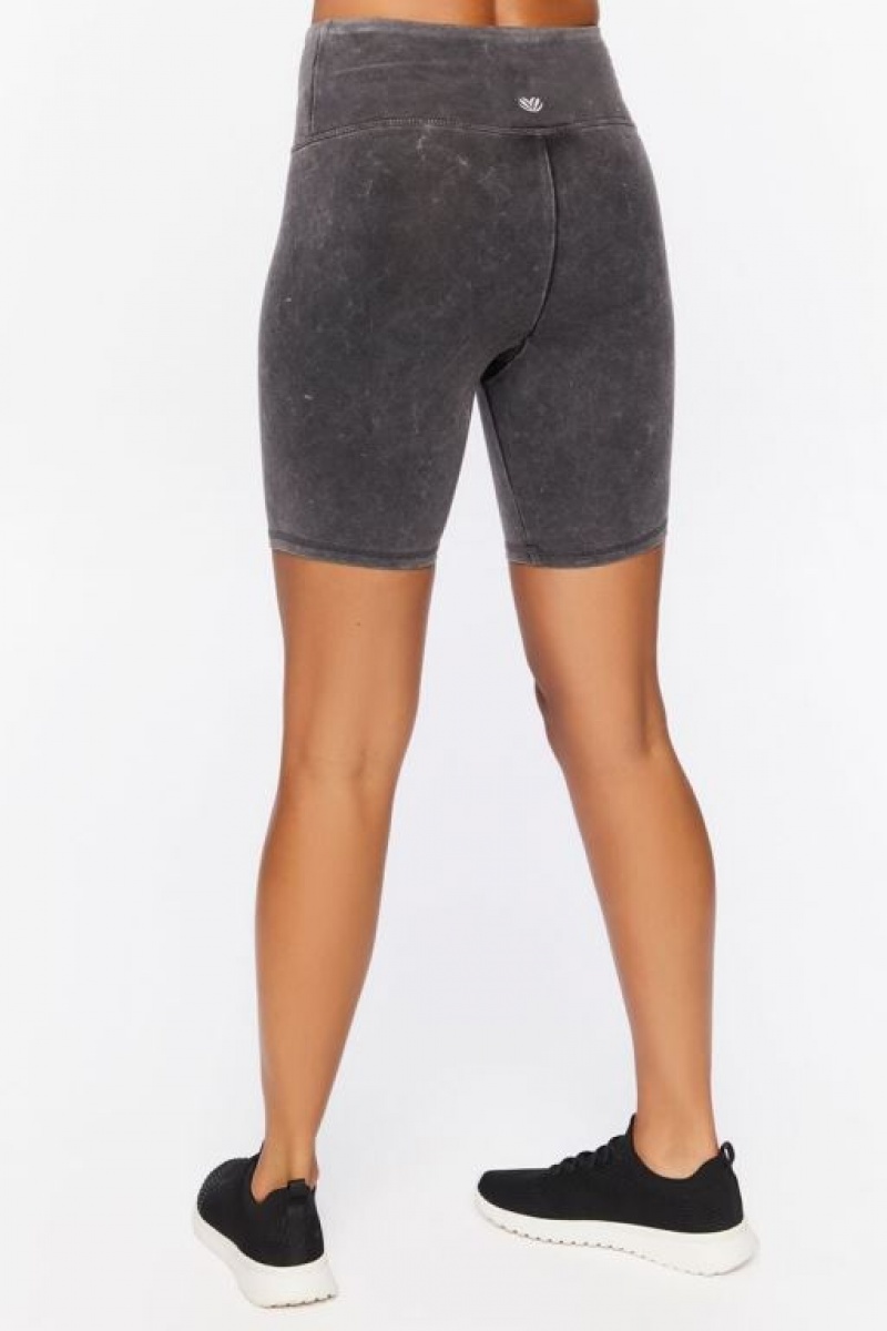 Leggins Forever 21 Active Mineral Wash Biker Mujer Gris | efa779m93r0