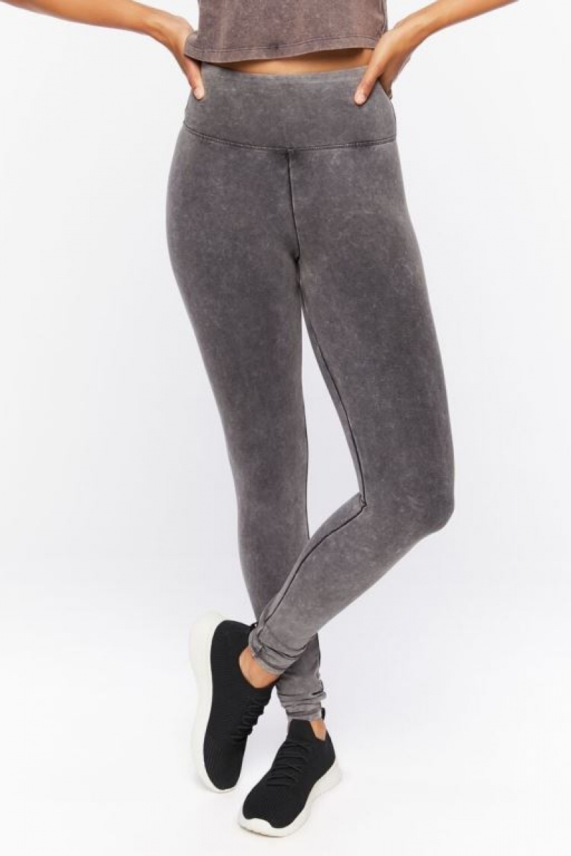 Leggins Forever 21 Active Mineral Wash Mujer Gris | meQZ0W1Lpun