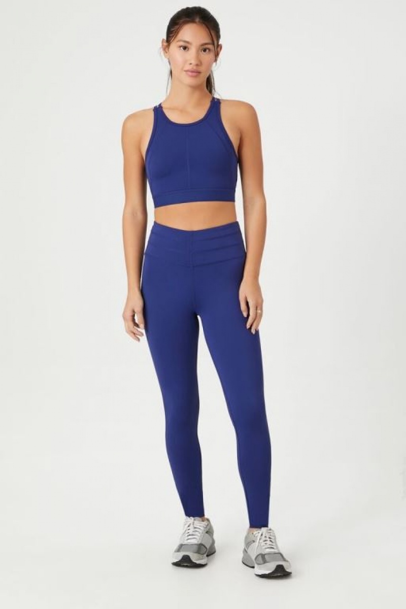 Leggins Forever 21 Active Seamed High Rise Mujer Azul Marino | 3A2VZgHTV3q