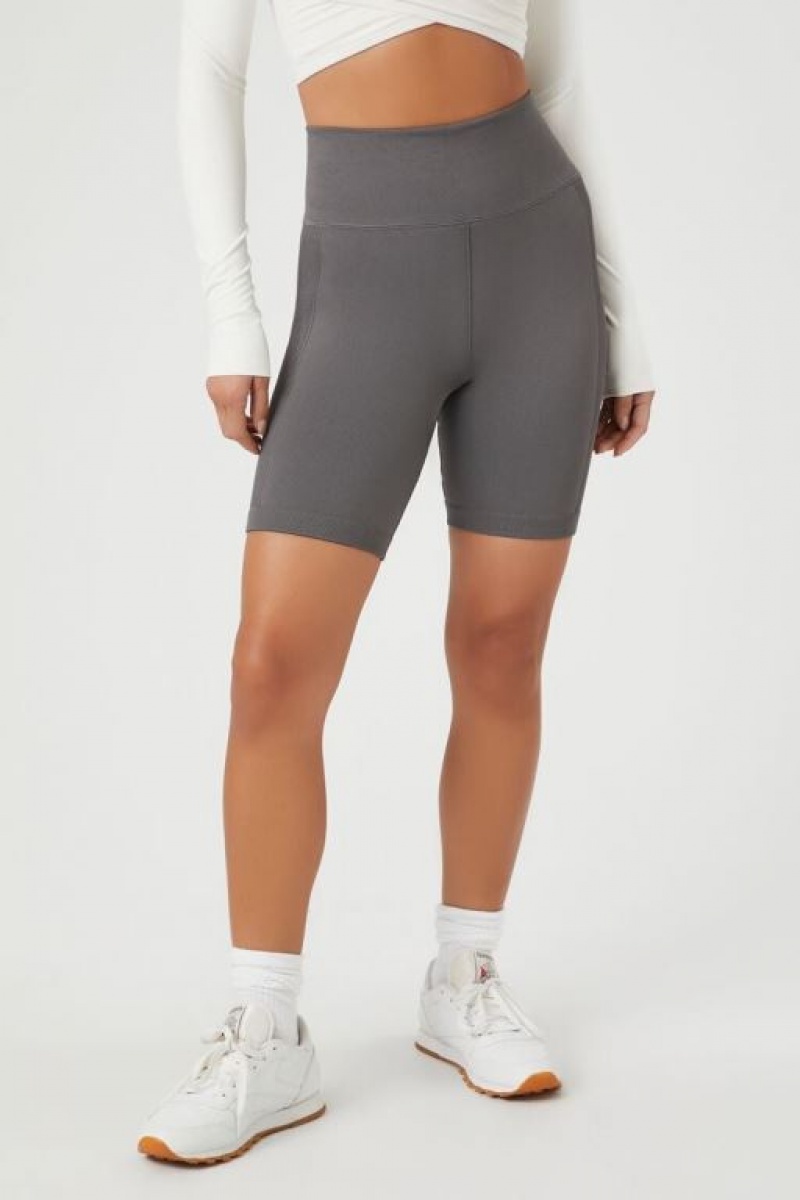 Leggins Forever 21 Active Seamless Biker Mujer Gris | Ce78odSqZxm