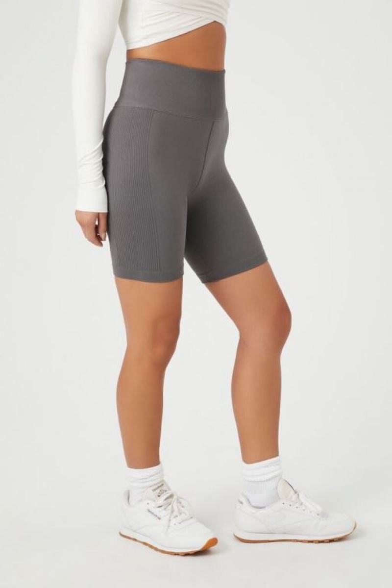 Leggins Forever 21 Active Seamless Biker Mujer Gris | Ce78odSqZxm