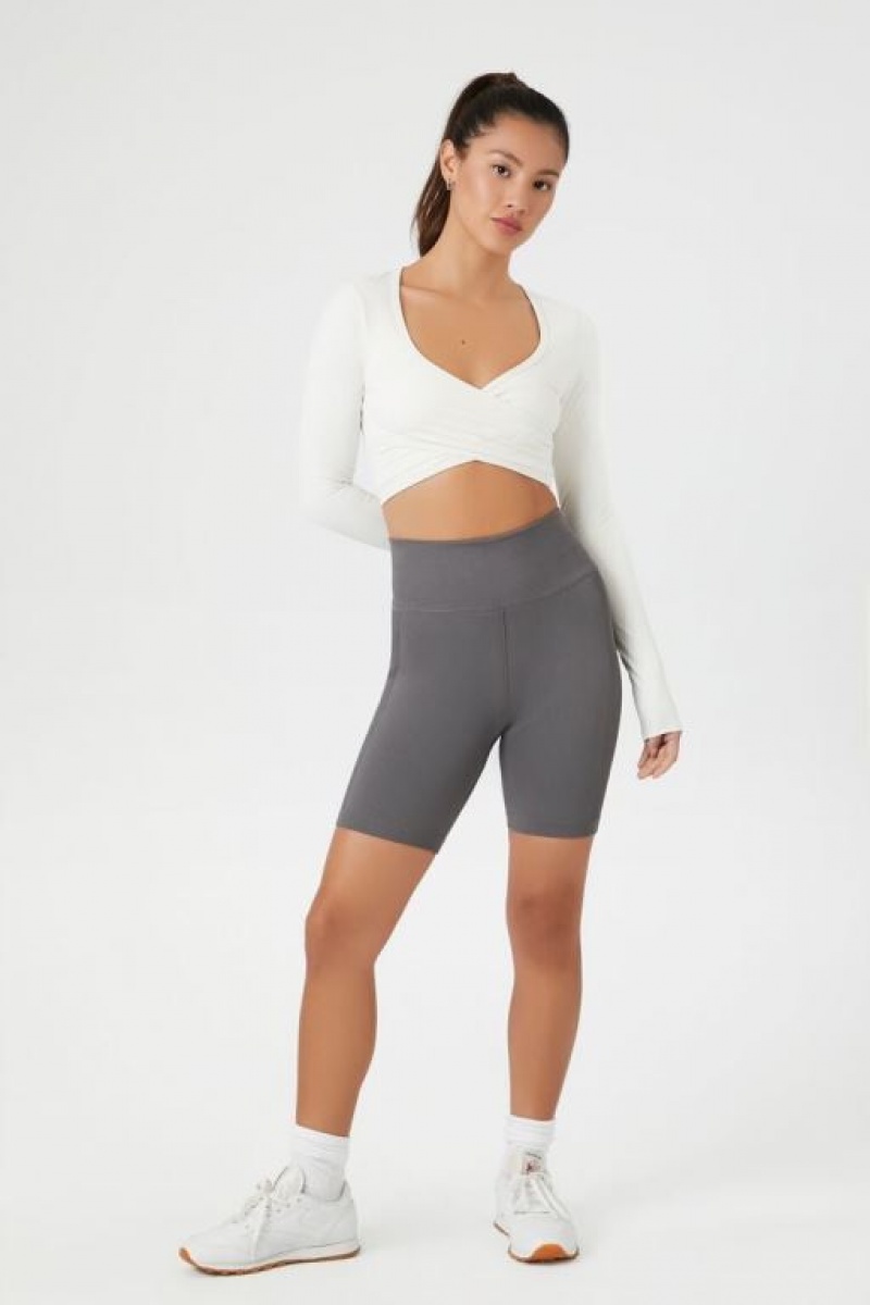 Leggins Forever 21 Active Seamless Biker Mujer Gris | Ce78odSqZxm