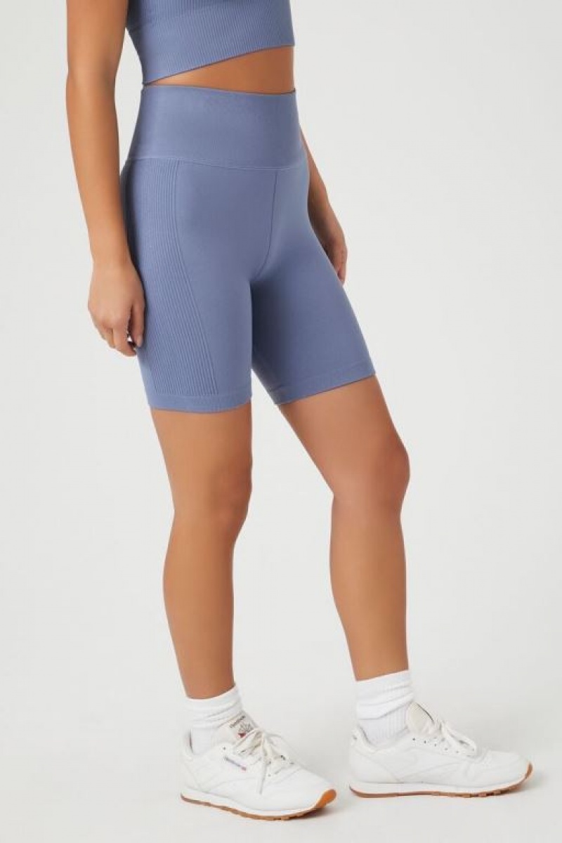 Leggins Forever 21 Active Seamless Biker Mujer Azules | yPsHv5oZksL