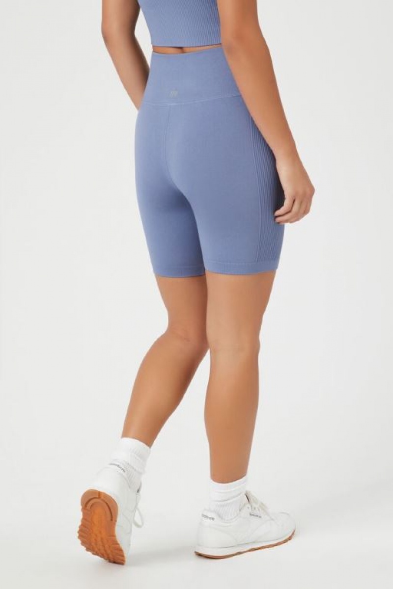 Leggins Forever 21 Active Seamless Biker Mujer Azules | yPsHv5oZksL