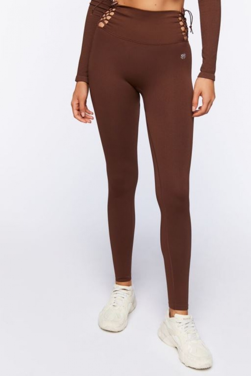 Leggins Forever 21 Active Seamless Cutout Mujer Cafe | qxqYxLu0kG5