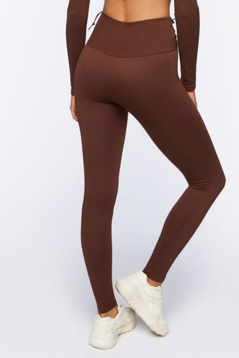 Leggins Forever 21 Active Seamless Cutout Mujer Cafe | qxqYxLu0kG5