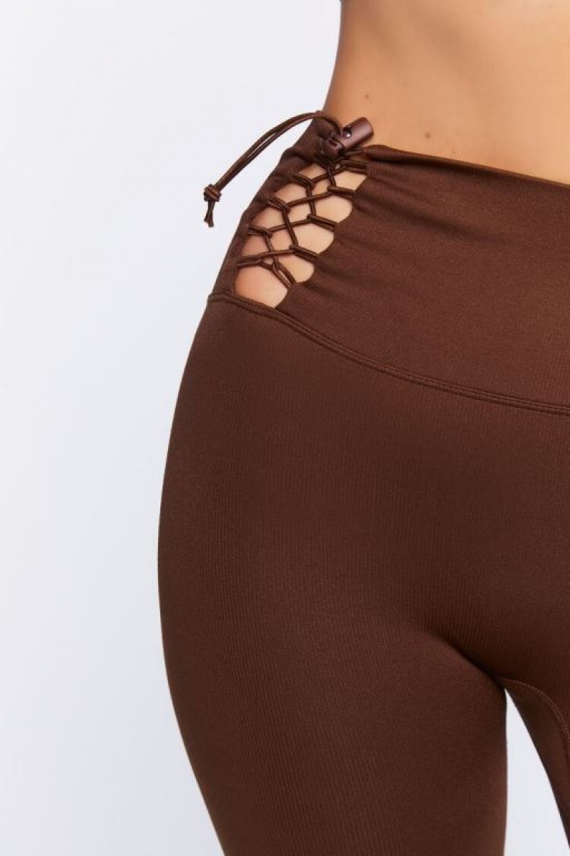 Leggins Forever 21 Active Seamless Cutout Mujer Cafe | qxqYxLu0kG5