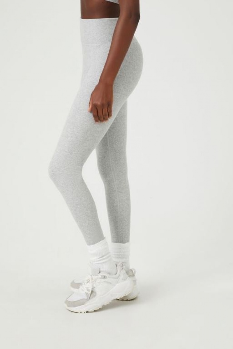 Leggins Forever 21 Active Seamless Heathered Mujer Gris | xrSJwwehuwK