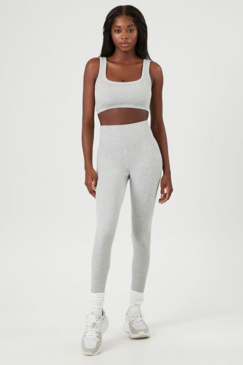 Leggins Forever 21 Active Seamless Heathered Mujer Gris | xrSJwwehuwK