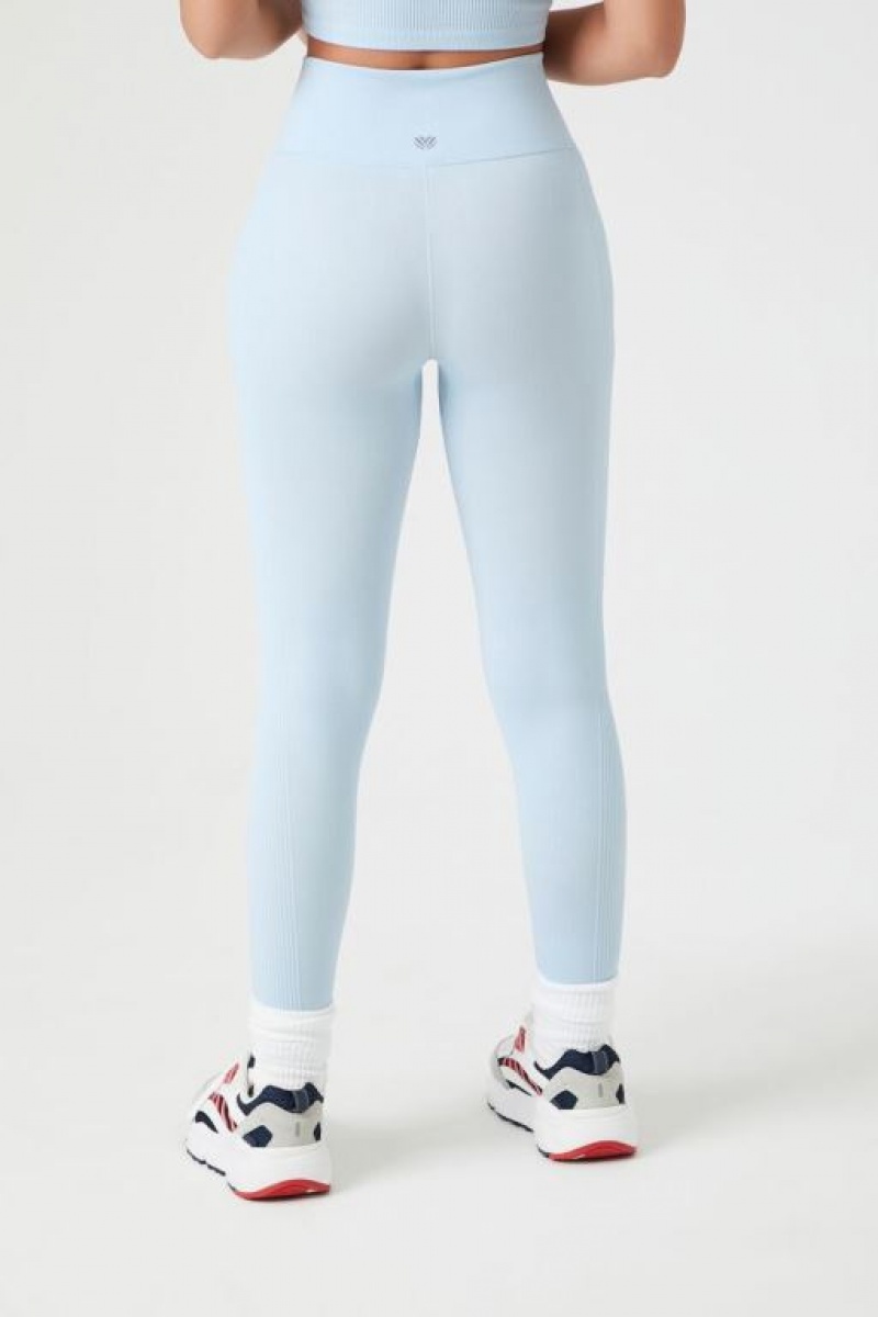 Leggins Forever 21 Active Seamless High Rise Mujer Azules Claro | 7MIrYHNz7pI