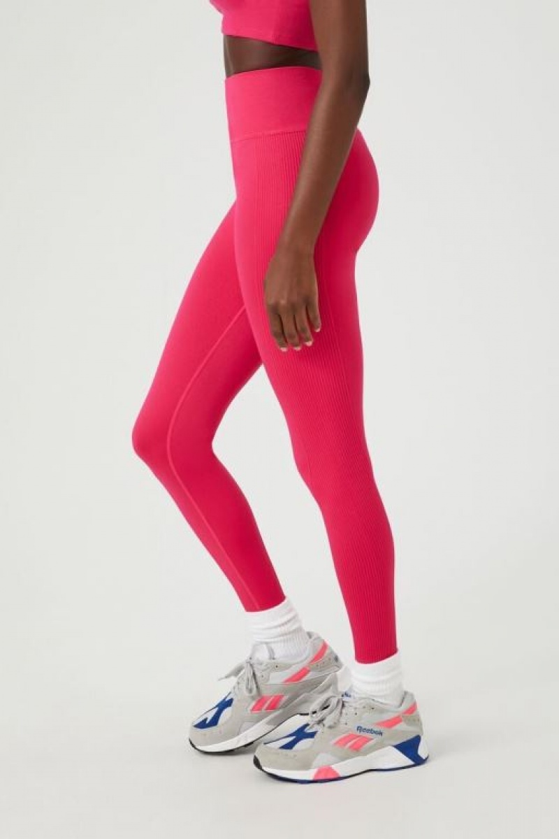 Leggins Forever 21 Active Seamless High Rise Mujer Hibiscus | xgfNqPJsbbc