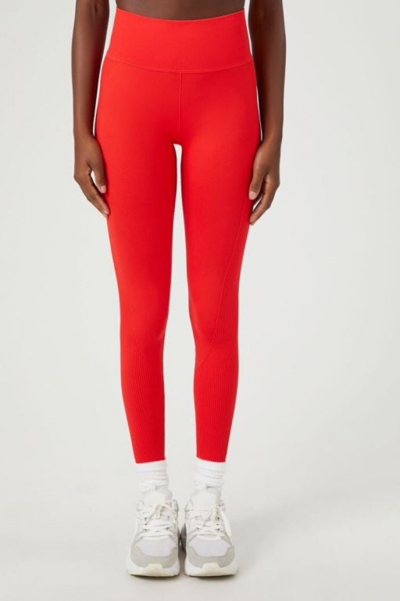 Leggins Forever 21 Active Seamless High Rise Mujer Rojas | jUAqQuBfHWs