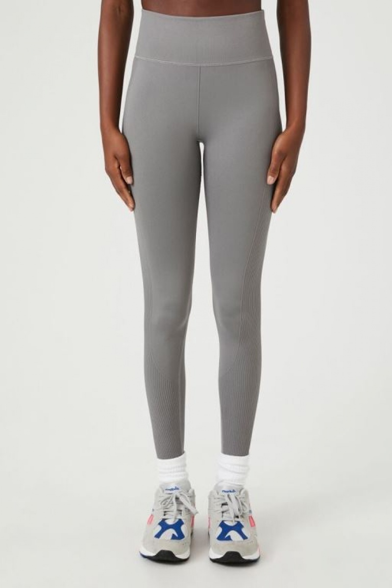 Leggins Forever 21 Active Seamless High Rise Mujer Gris Oscuro | Eb7zkquRBs6