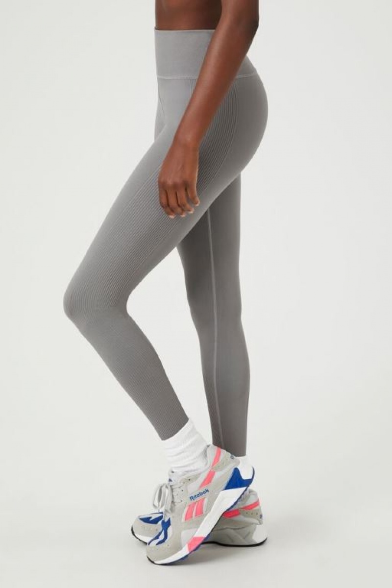 Leggins Forever 21 Active Seamless High Rise Mujer Gris Oscuro | Eb7zkquRBs6