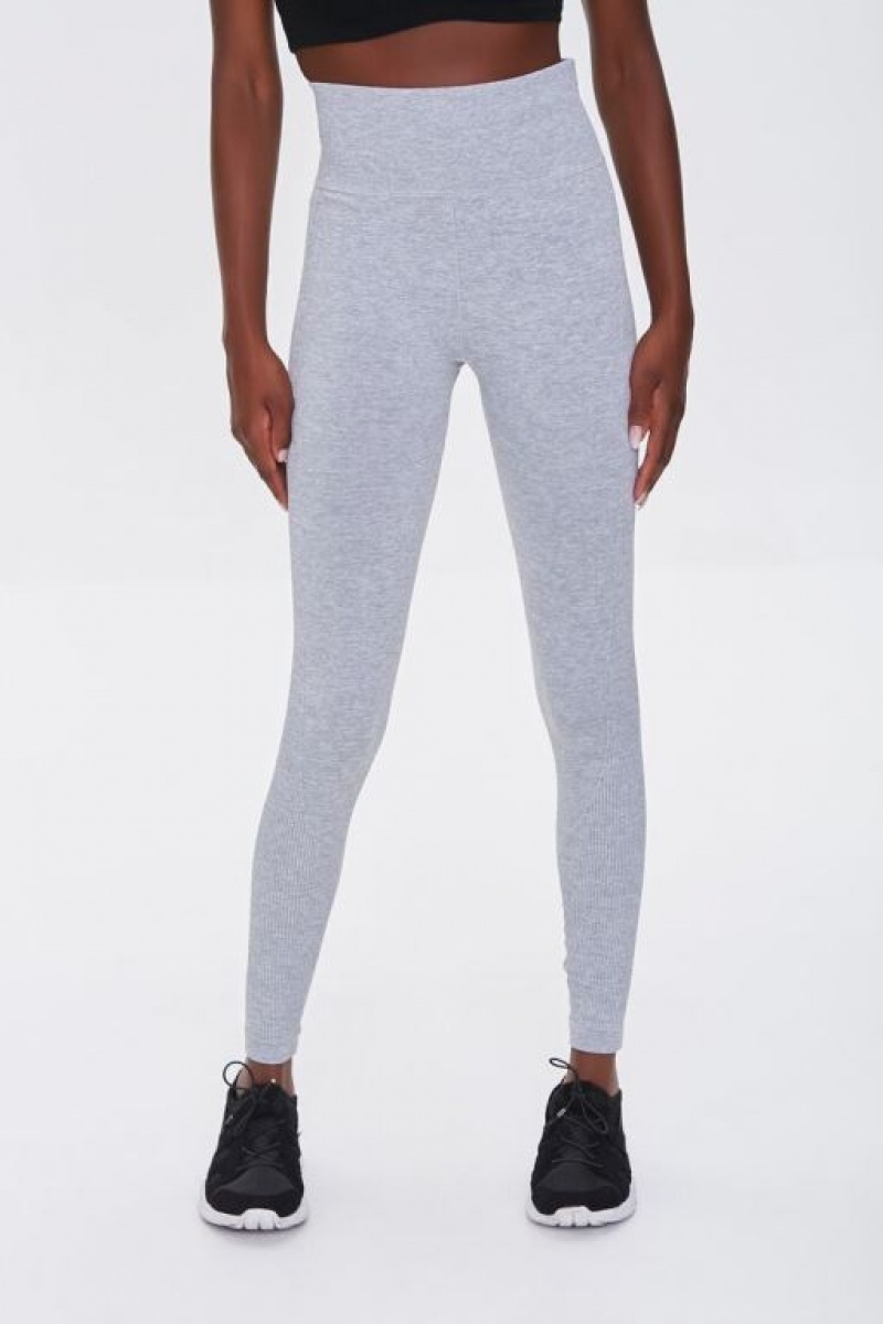 Leggins Forever 21 Active Seamless High Rise Mujer Gris | qE1YCEnkKOu