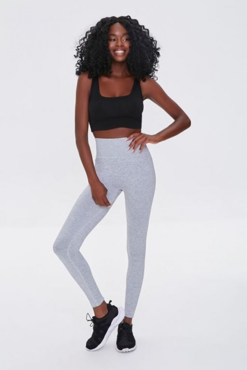 Leggins Forever 21 Active Seamless High Rise Mujer Gris | qE1YCEnkKOu