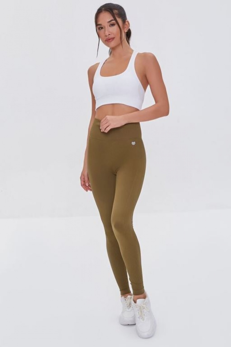 Leggins Forever 21 Active Seamless High Rise Mujer Verde Oliva | VOQkVt2lYn9