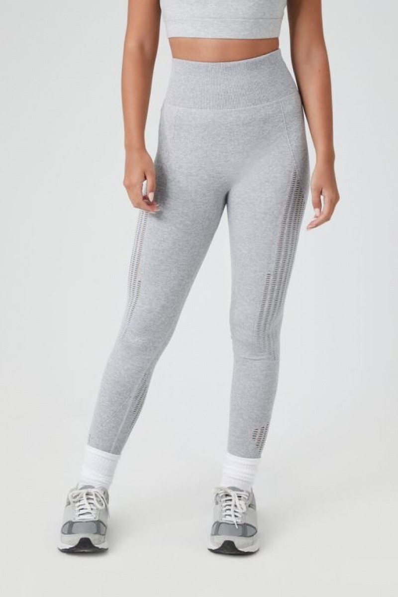 Leggins Forever 21 Active Seamless Sculpt Mujer Gris | 8WVy0zigAHe