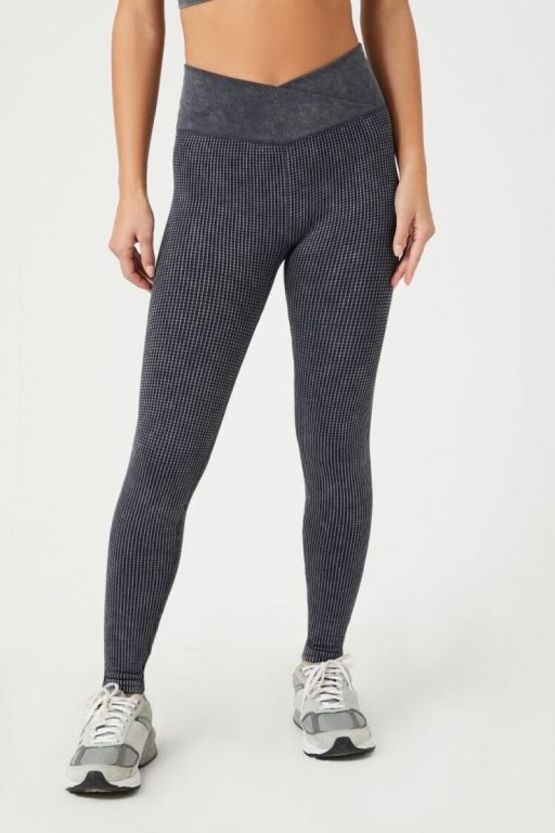 Leggins Forever 21 Active Seamless Surplice Mujer Negras | XqNFTbyyP8A