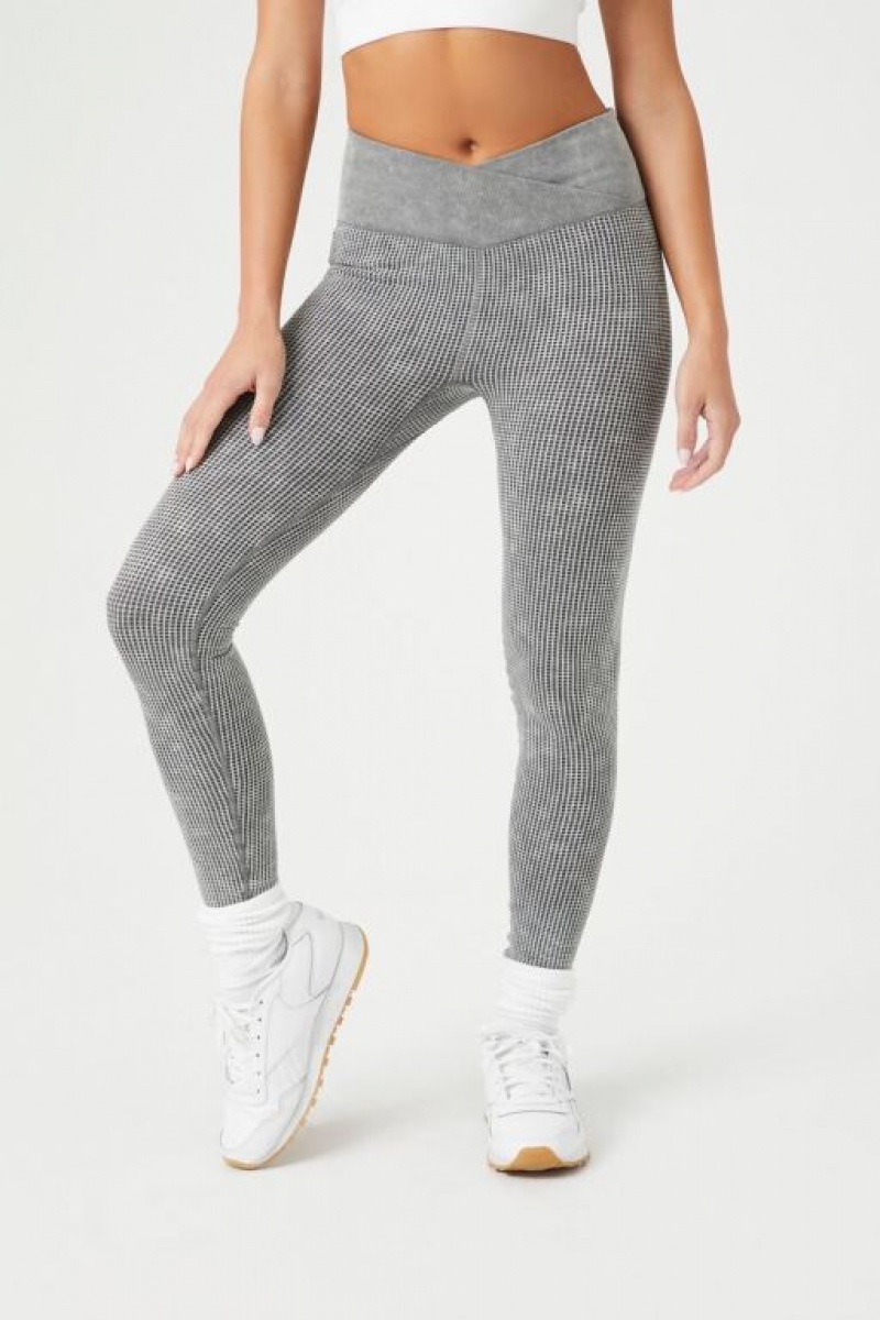 Leggins Forever 21 Active Seamless Surplice Mujer Gris Oscuro | dnKanTj28tJ