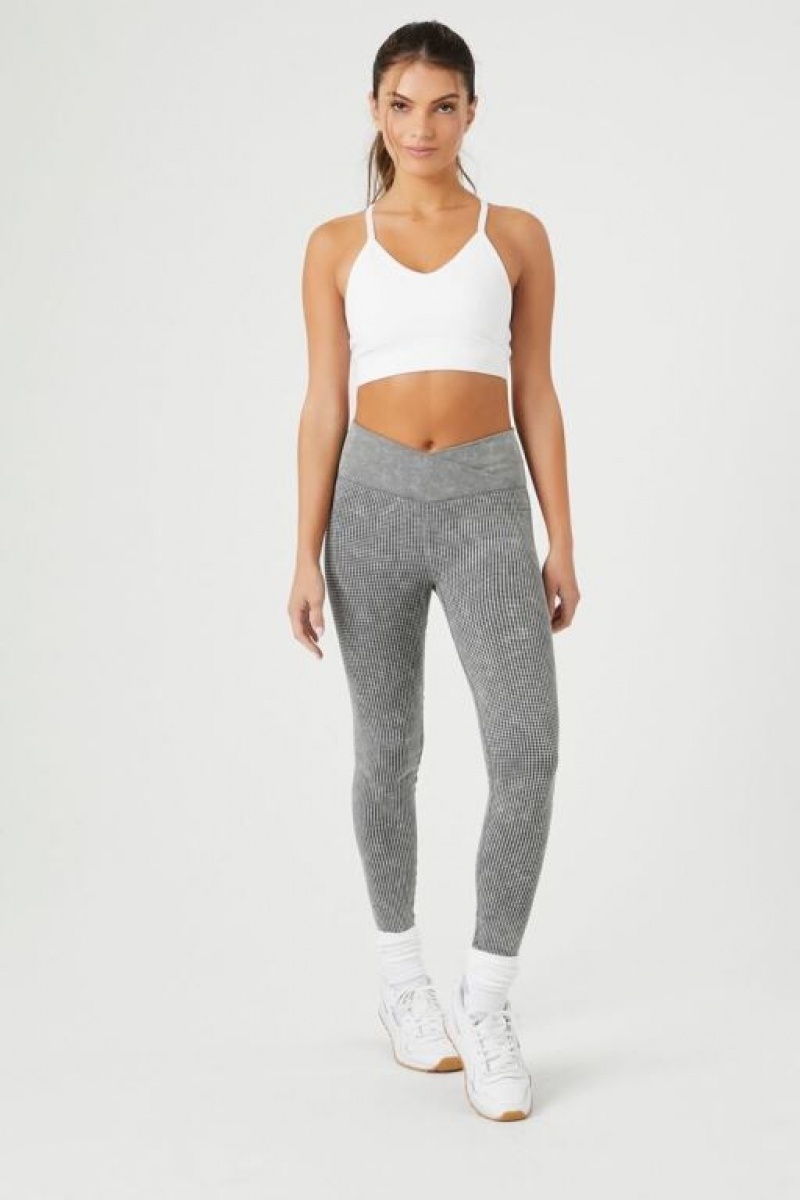 Leggins Forever 21 Active Seamless Surplice Mujer Gris Oscuro | dnKanTj28tJ