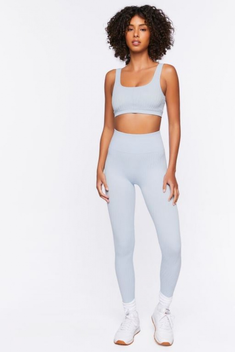 Leggins Forever 21 Active Seamless Textured Mujer Crystal | SX4PhUPkOCh