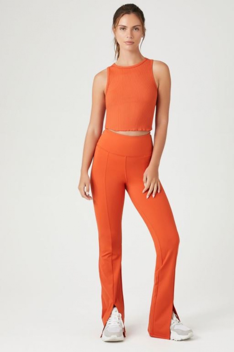 Leggins Forever 21 Active Split Flare Mujer Sienna | NIhGa72njze