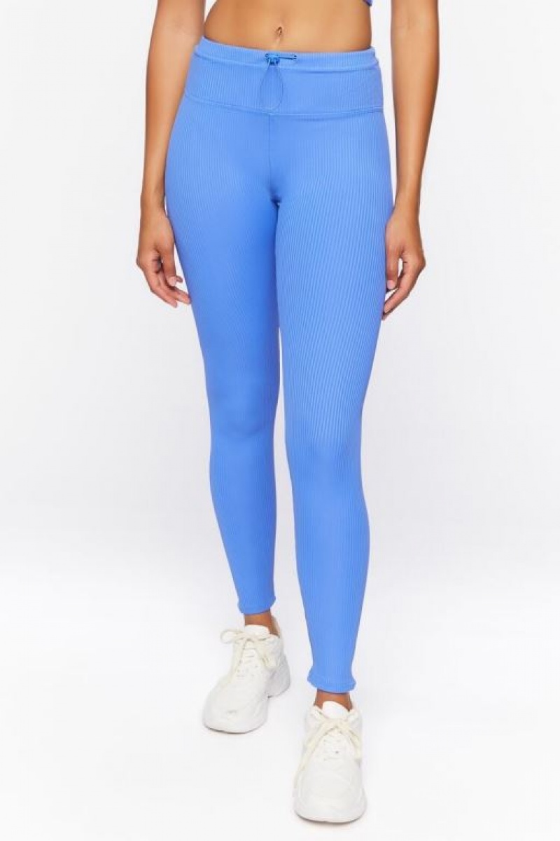 Leggins Forever 21 Active Toggle Drawstring Mujer Azul Real | h3KO3bvnr9X