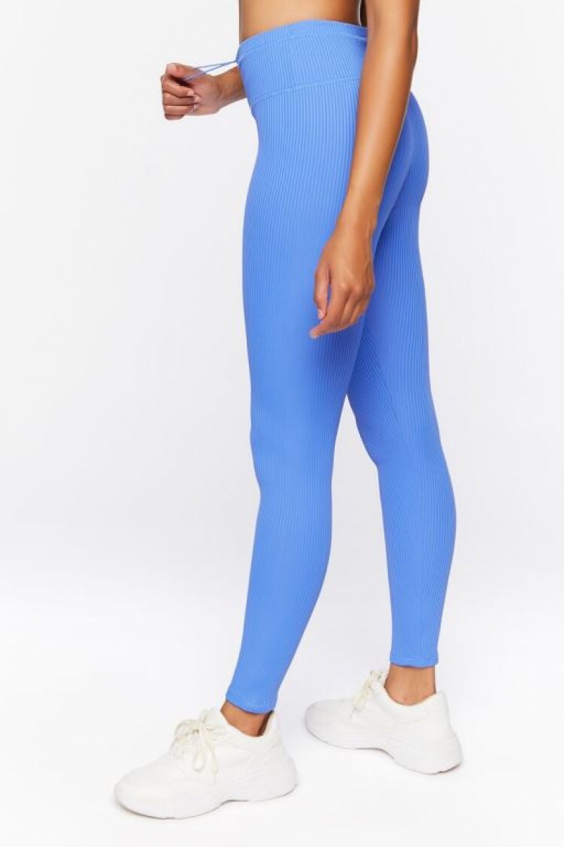 Leggins Forever 21 Active Toggle Drawstring Mujer Azul Real | h3KO3bvnr9X