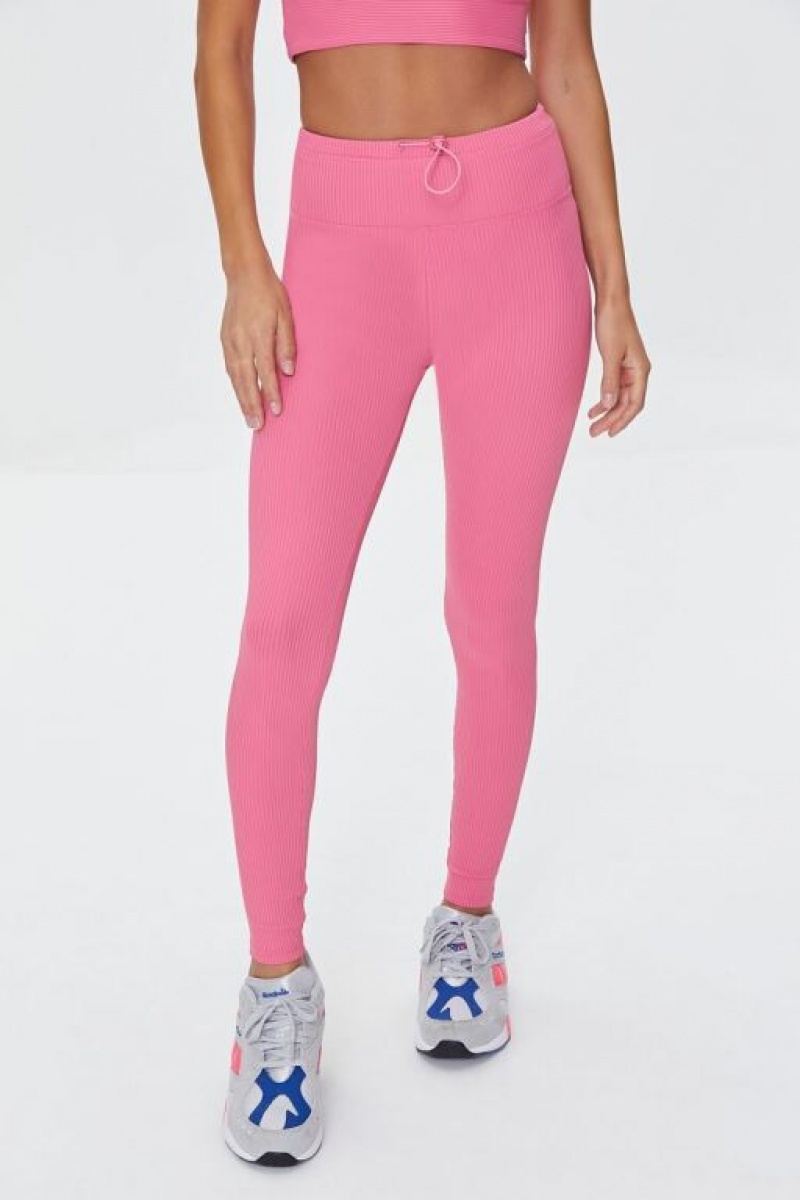 Leggins Forever 21 Active Toggle Drawstring Mujer Rosas | KmqoKZgqQQT