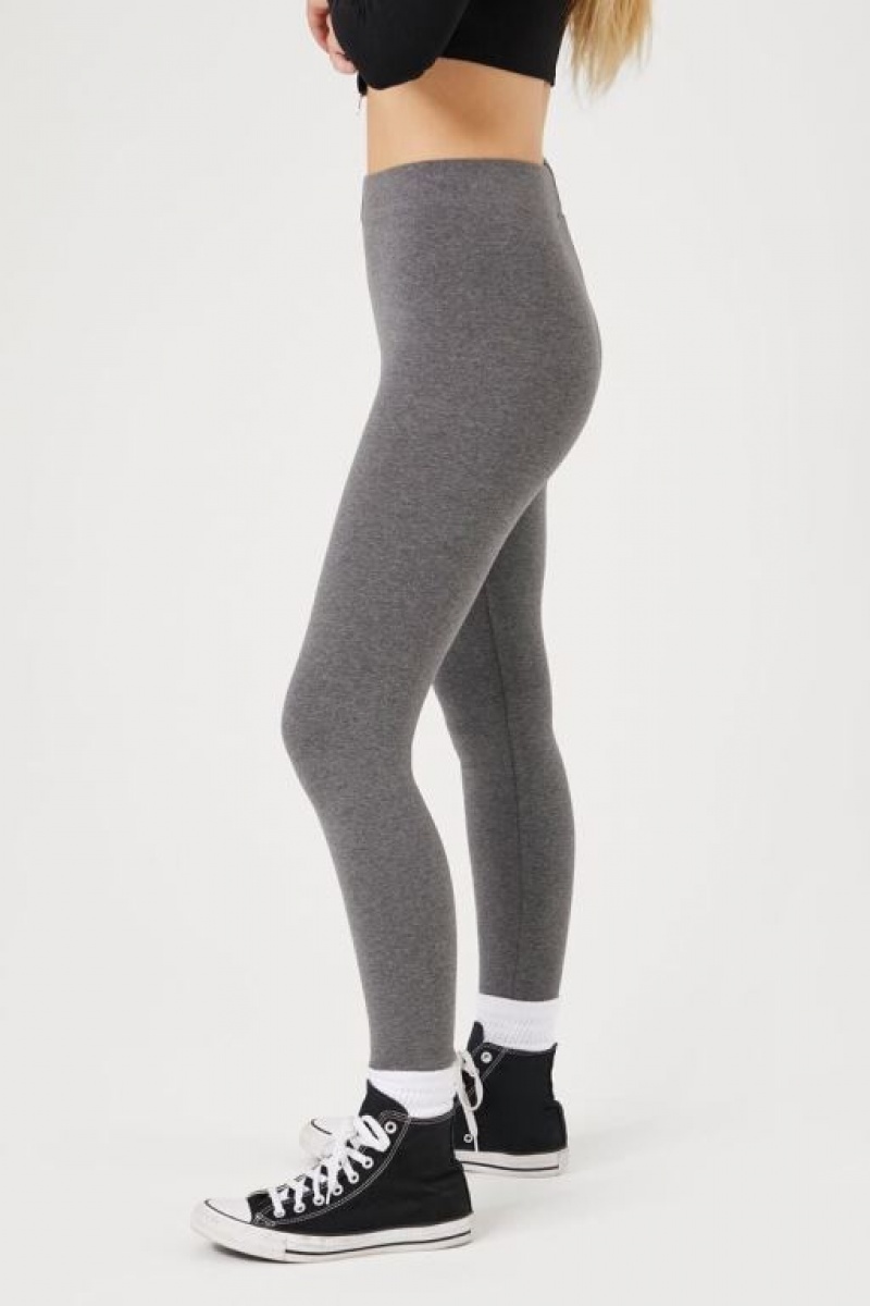 Leggins Forever 21 Basic High Rise Mujer Gris | g4L8qmNXxZs