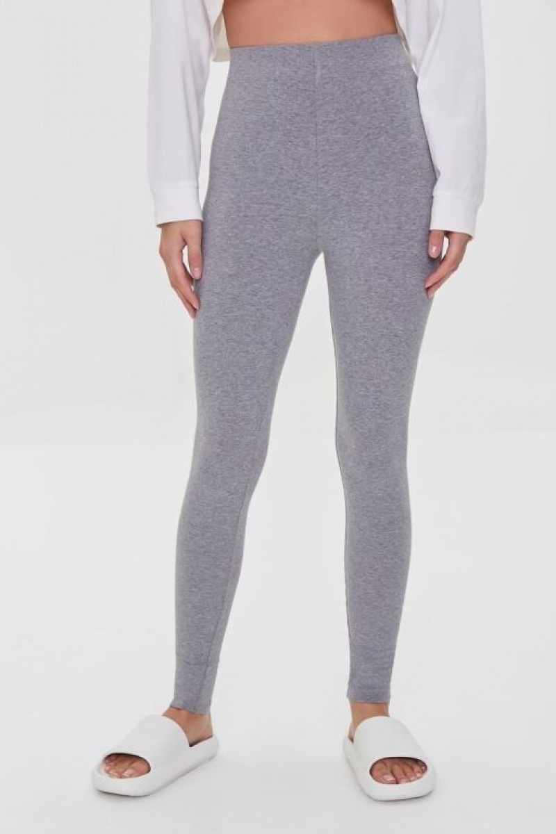 Leggins Forever 21 Basic High Rise Mujer Gris | BnZyTH7Omcw