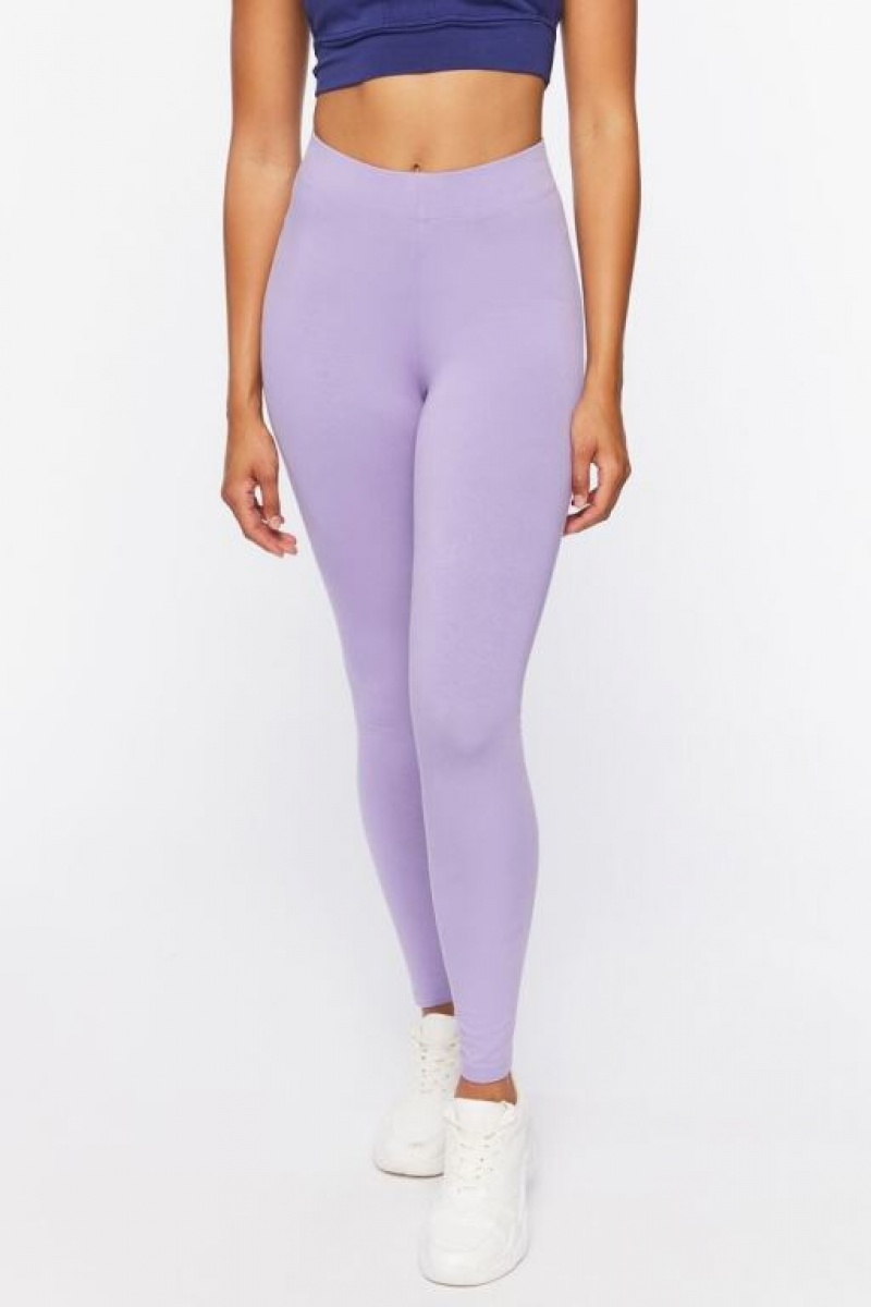 Leggins Forever 21 Basic High Rise Mujer Dusk | xgO2WEKOhqK