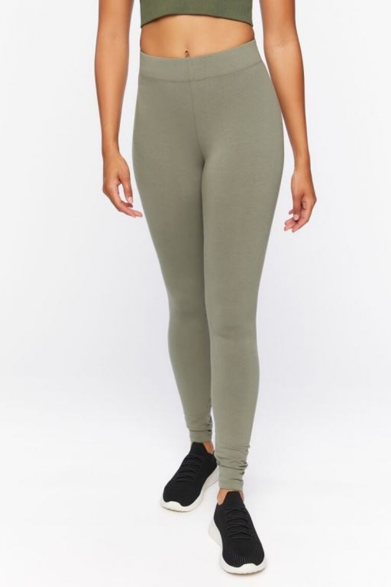 Leggins Forever 21 Basic High Rise Mujer Tea | LVfjX3Zs2i5