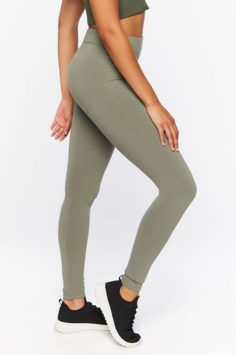 Leggins Forever 21 Basic High Rise Mujer Tea | LVfjX3Zs2i5