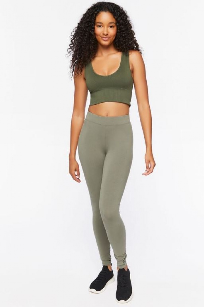 Leggins Forever 21 Basic High Rise Mujer Tea | LVfjX3Zs2i5