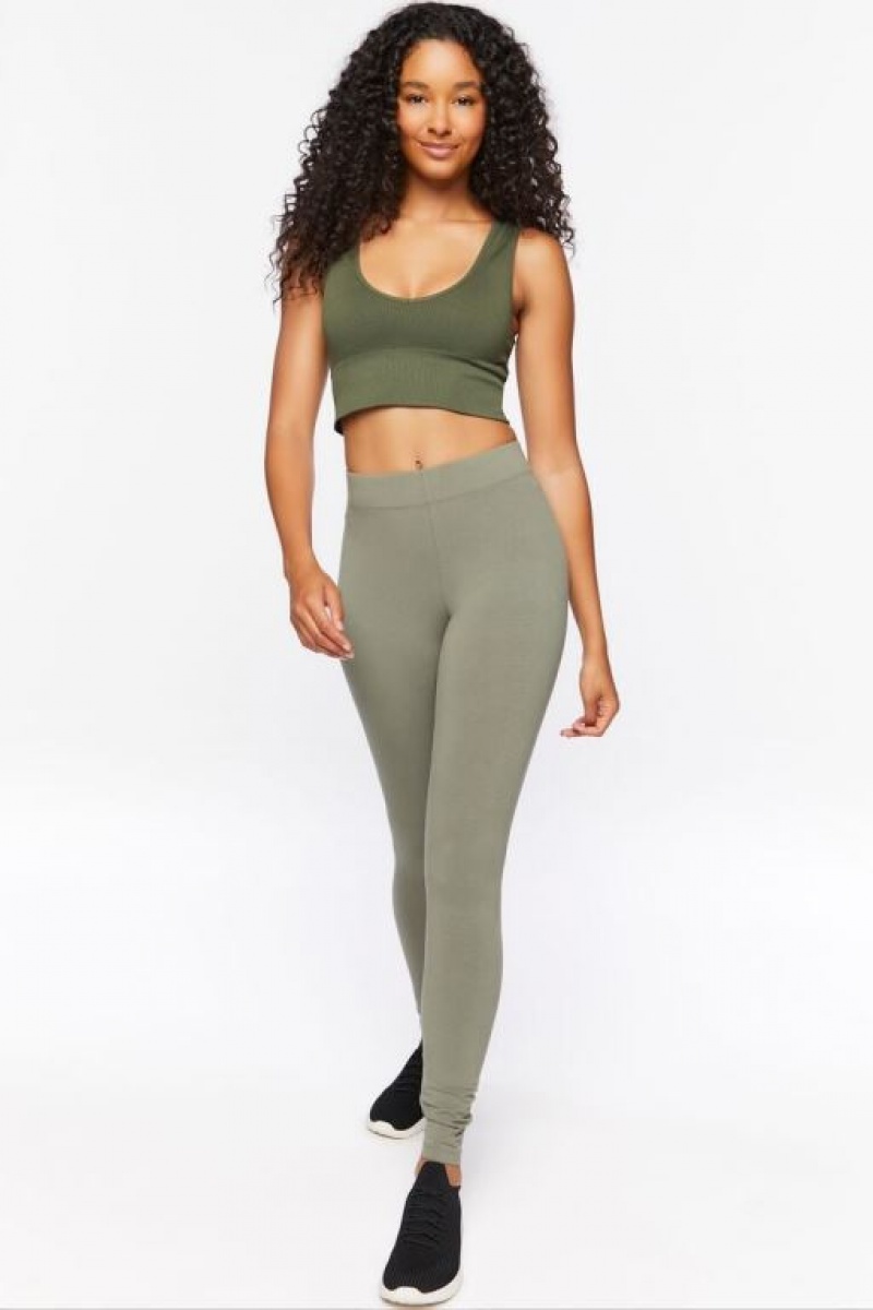 Leggins Forever 21 Basic High Rise Mujer Tea | LVfjX3Zs2i5