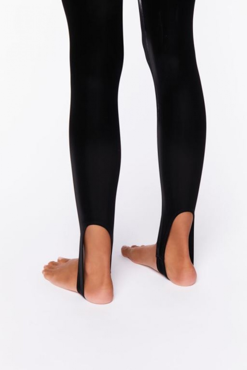 Leggins Forever 21 Faux Cuero Stirrup Mujer Negras | qzZA8czPDk0