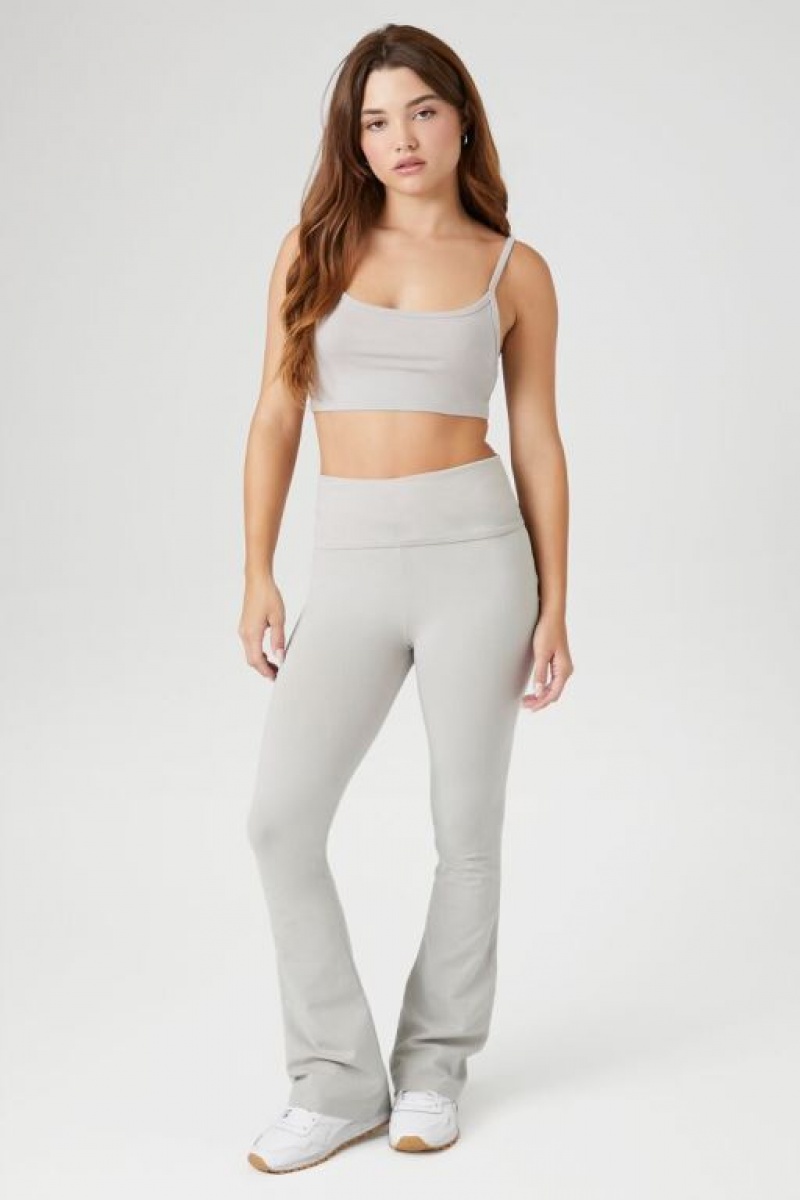 Leggins Forever 21 Flare Mid Rise Mujer Gris | AEqDZJcyYBb