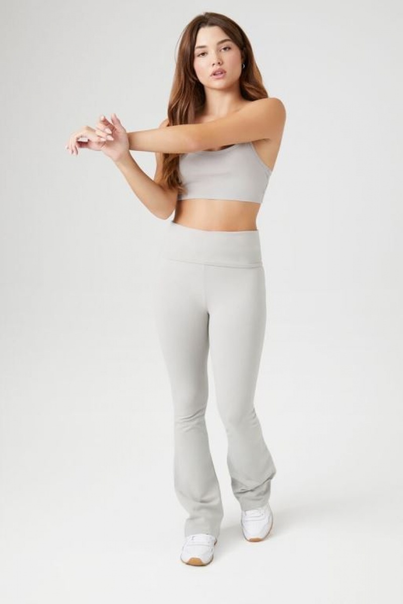 Leggins Forever 21 Flare Mid Rise Mujer Gris | AEqDZJcyYBb