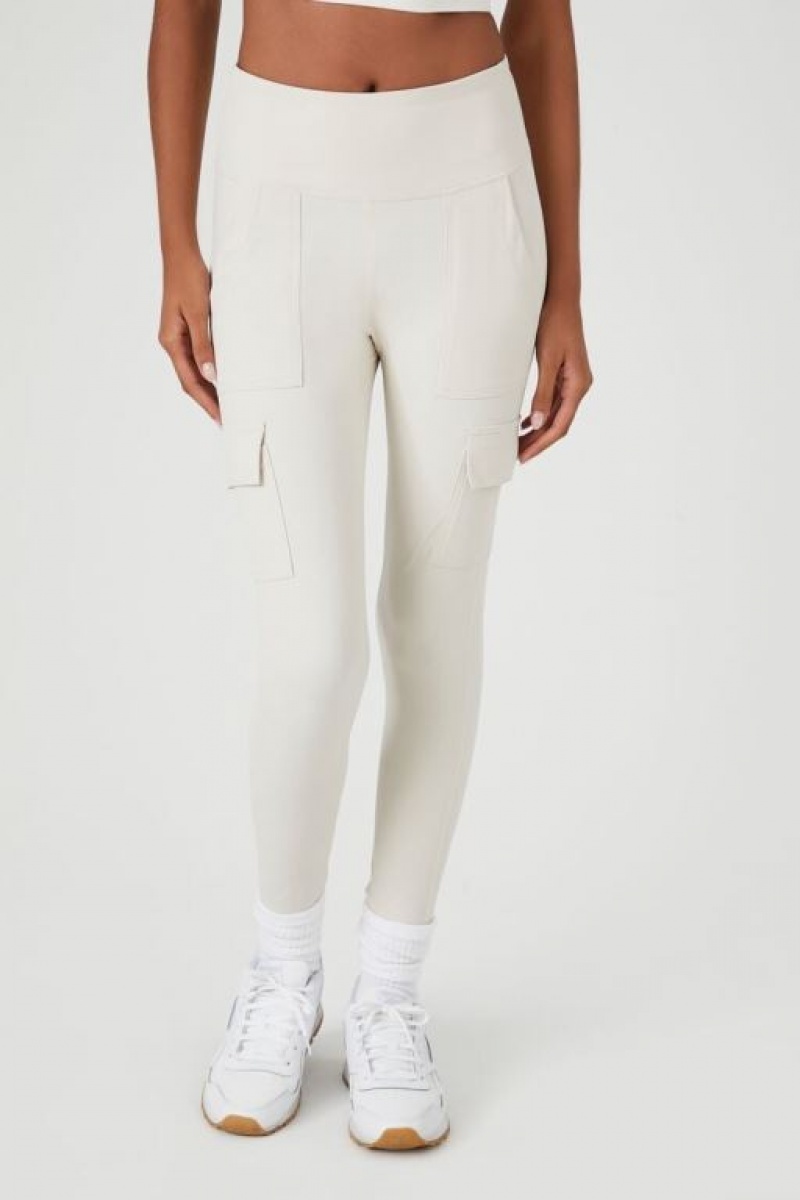 Leggins Forever 21 High Rise Cargo Mujer Gris | KmOwJy2n5rn