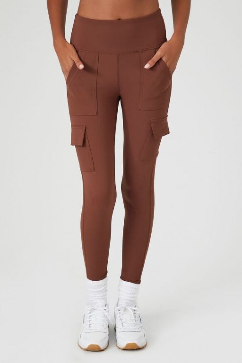 Leggins Forever 21 High Rise Cargo Mujer Chocolate | BDzgGijpJg6